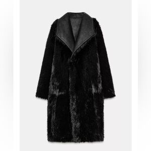 REVERSIBLE FAUX FUR DOUBLE-FACED COAT
